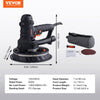 VEVOR Drywall Sander, 800W Electric Sander with 12 Sanding Discs, Variable Speed 1200-2300 RPM Wall Sander with Automatic Vacuum Dust Collection System, Double LED Lights, Dust Bag, Detachable Edge