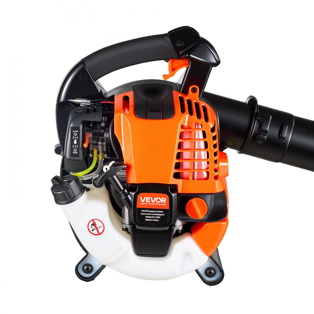 VEVOR Gas Leaf Blower, 25.4CC 4-Stroke Gas Powered Handheld Leaf Blower with 0.75L Fuel Tank, 340 CFM Air Volume, 130 MPH Air Speed, Ideal for Lawn Care, Leaves Cleaning, Yard Debris & Snow Removal