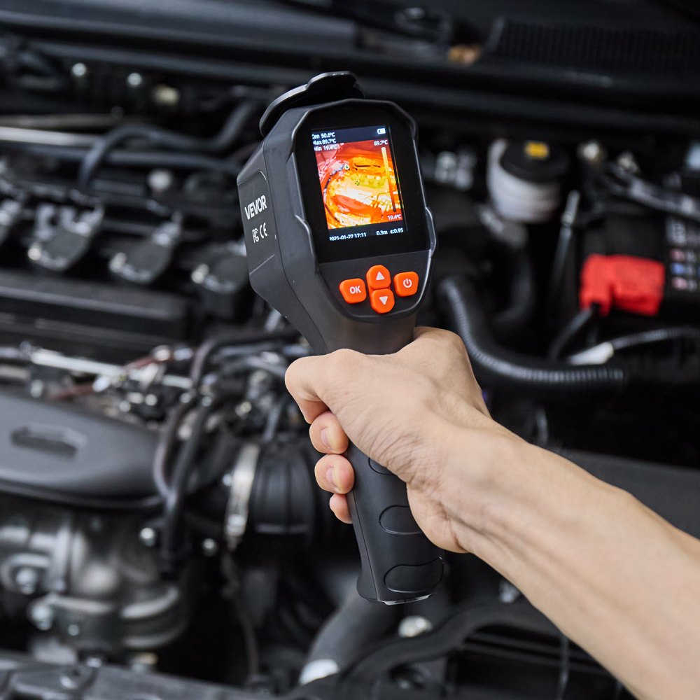 VEVOR Thermal Camera, TISR Super Resolution 240x180, Thermal Imaging Camera with 2MP Visual Camera, 96x96 IR Resolution, 25HZ Refresh Rate, -4°F to 1022°F, 4 Image Modes & 6 Color Palettes