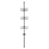 VEVOR Shower Corner Caddy Tension Pole, 39" to 125" High, Multi-Functional Shower Tension Pole with Strong Load-Bearing Tray, Rust-Proof Easy-to-Install Tension Pole, Fit for Bathroom & Washroom