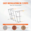 VEVOR Livestock Hay Feeder, 18.5 Gallons Large Capacity, Heavy-Duty Steel Goat Hay Rack, 24.4" Long Wall Mounted Horse Hay Holder, Multiple Sided Feeding Rack for Sheep Farm Livestock Indoor Outdoor