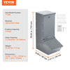 VEVOR Hog Feeder, 2.2 Bushel Capacity, Single Door Pig Feeder, Heavy Duty Steel Piglets Feeder, Multipurpose Trough Creep Feeder, Outdoor Livestock Feeder Farm Accessory for Feeding up to 5 Hogs