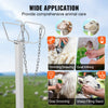 VEVOR Goat & Sheep Stand, 47x23 inch Livestock Stand, Metal Livestock Milking and Shearing Stand 21" to 33" Adjustable Height, with Headpiece and Nose Loop, 500lbs Loading Weight, White