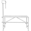 VEVOR Goat & Sheep Stand, 47x23 inch Livestock Stand, Metal Livestock Milking and Shearing Stand 21" to 33" Adjustable Height, with Headpiece and Nose Loop, 500lbs Loading Weight, White