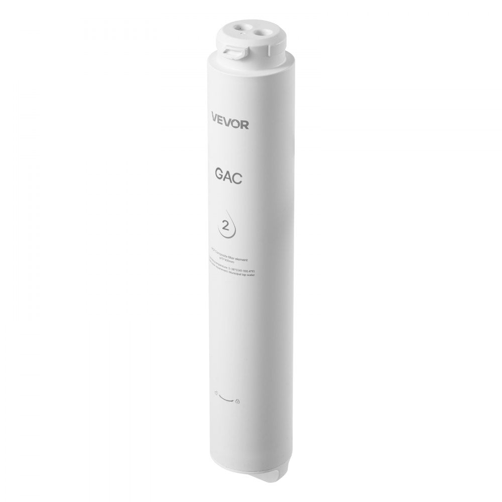 VEVOR Reverse Osmosis System GAC Activated Carbon Replacement Filter for RO, Easy Replacement for 12 Months, Reduces Discoloration and Odor, Fits RO System SS-201/SS-202/SS-203/SS-204/SS-205/SS-206