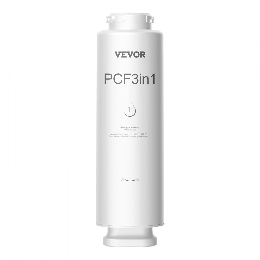 VEVOR PCF Replace Filter, 6-layer PCF Composite Water Filter Replacement, PCF Composite Filter, Reduces Chlorine & Odor, Compatible with Under Sink Water Filter System SS-001, SS-003 & SS-005