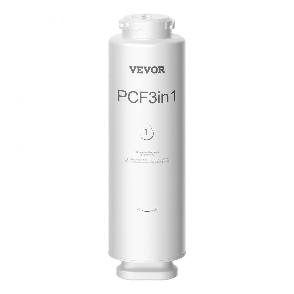 VEVOR PCF Replace Filter, 6-layer PCF Composite Water Filter Replacement, PCF Composite Filter, Reduces Chlorine & Odor, Compatible with Under Sink Water Filter System SS-001, SS-003 & SS-005