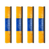 VEVOR Livestock Scratching Brush, 4PCS Goat Scratcher Brush Post with 16 Screws, 16.9"x3.9" Cow Scratcher for Back Itch Relief, Massage Grooming Scratch Tool for Horse Cattle Sheep Pig, Yellow & Blue
