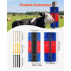 VEVOR Livestock Scratching Brush, 2PCS Goat Scratcher Brush Post with 8 Screws, 16.9" x 7.5" Cow Scratcher for Back Itch Relief, Massage Grooming Scratch Tool for Horse Cattle Sheep Pig, Blue & Red