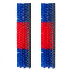 VEVOR Livestock Scratching Brush, 2PCS Goat Scratcher Brush Post with 8 Screws, 16.9" x 7.5" Cow Scratcher for Back Itch Relief, Massage Grooming Scratch Tool for Horse Cattle Sheep Pig, Blue & Red
