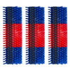 VEVOR Livestock Scratching Brush, 3PCS Goat Scratcher Brush Post with 12 Screws, 16.9" x 7.5" Cow Scratcher for Back Itch Relief, Massage Grooming Scratch Tool for Horse Cattle Sheep Pig, Blue & Red