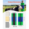 VEVOR Livestock Scratching Brush, 2PCS Goat Scratcher Brush Post with 8 Screws, 16.9" x 7.5" Cow Scratcher for Back Itch Relief, Massage Grooming Scratch Tool for Horse Cattle Sheep Pig, Green & Blue