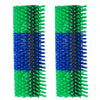 VEVOR Livestock Scratching Brush, 2PCS Goat Scratcher Brush Post with 8 Screws, 16.9" x 7.5" Cow Scratcher for Back Itch Relief, Massage Grooming Scratch Tool for Horse Cattle Sheep Pig, Green & Blue