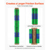 VEVOR Livestock Scratching Brush, 4PCS Goat Scratcher Brush Post with 16 Screws, 16.9" x 3.9" Cow Scratcher for Back Itch Relief, Massage Grooming Scratch Tool for Horse Cattle Sheep Pig, Green & Blue