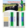 VEVOR Livestock Scratching Brush, 4PCS Goat Scratcher Brush Post with 16 Screws, 16.9" x 3.9" Cow Scratcher for Back Itch Relief, Massage Grooming Scratch Tool for Horse Cattle Sheep Pig, Green & Blue