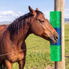 VEVOR Livestock Scratching Brush, 4PCS Goat Scratcher Brush Post with 16 Screws, 16.9" x 3.9" Cow Scratcher for Back Itch Relief, Massage Grooming Scratch Tool for Horse Cattle Sheep Pig, Green & Blue