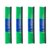 VEVOR Livestock Scratching Brush, 4PCS Goat Scratcher Brush Post with 16 Screws, 16.9" x 3.9" Cow Scratcher for Back Itch Relief, Massage Grooming Scratch Tool for Horse Cattle Sheep Pig, Green & Blue