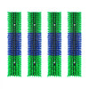 VEVOR Livestock Scratching Brush, 4PCS Goat Scratcher Brush Post with 16 Screws, 16.9" x 3.9" Cow Scratcher for Back Itch Relief, Massage Grooming Scratch Tool for Horse Cattle Sheep Pig, Green & Blue