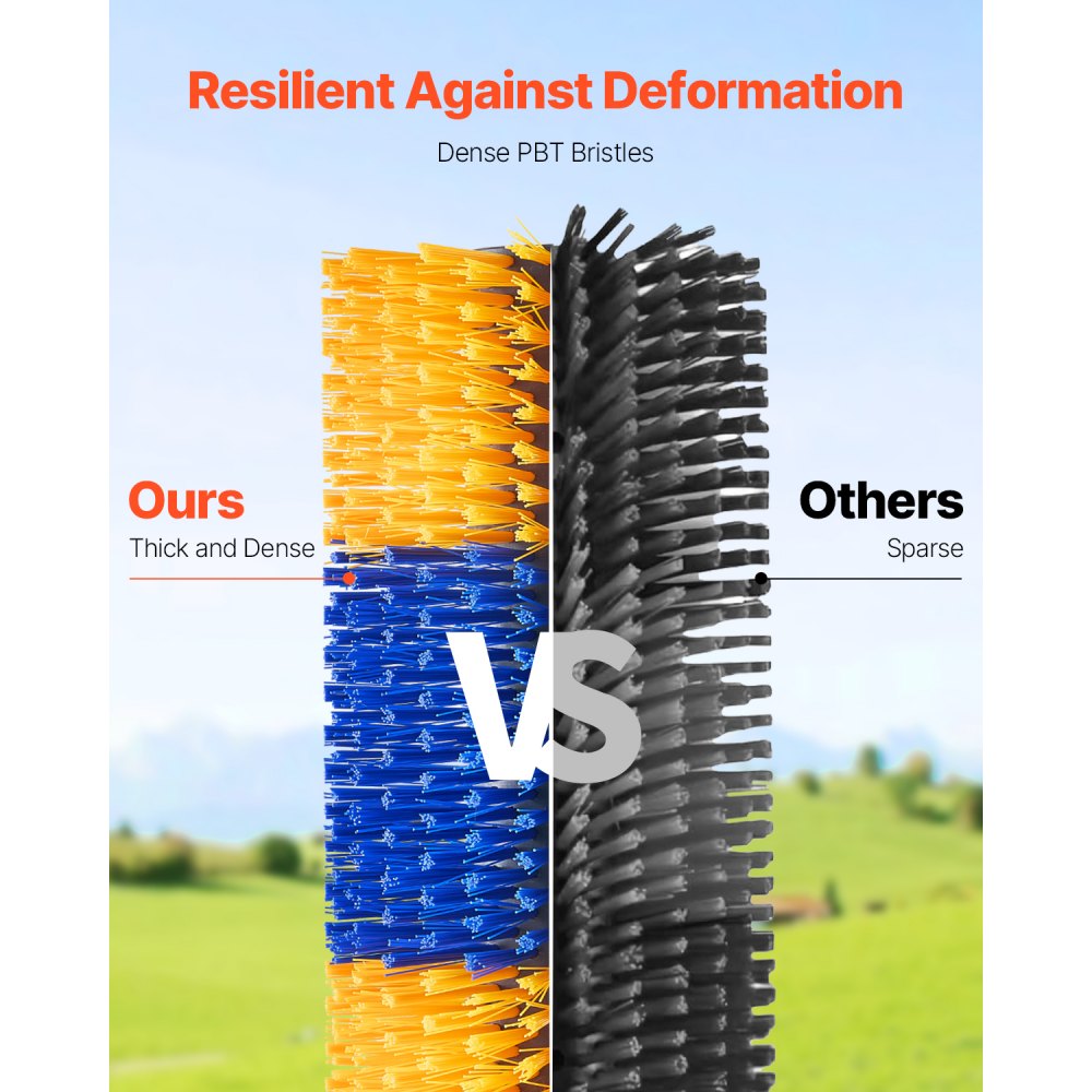 VEVOR Livestock Scratching Brush, 2 Pcs Horse Brush with 4 Screws, 17.1 x 7.5 in Cow Scratcher, for Back Itch Relief & Keep Cleaning, Grooming & Scratching Post Brush for Horse, Pig, Cattle Supplies
