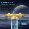 VEVOR Spin Down Filter, 40 Micron Whole House Sediment Filter for Well Water, 3/4" MNPT, 4 T/H High Flow Rate, for Whole House Water Filtration Systems, Well Water Sediment Filter
