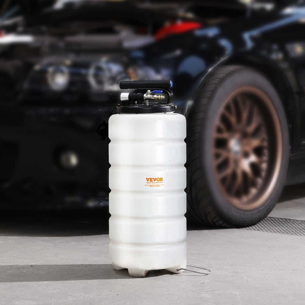 VEVOR Fluid Extractor, 4 Gallons (15 Liters), Pneumatic/Manual Oil Changer Vacuum Fluid Extractor with Dipstick and Suction Hose, Oil Extractor Change Pump for Automotive Fluids Vacuum Evacuation