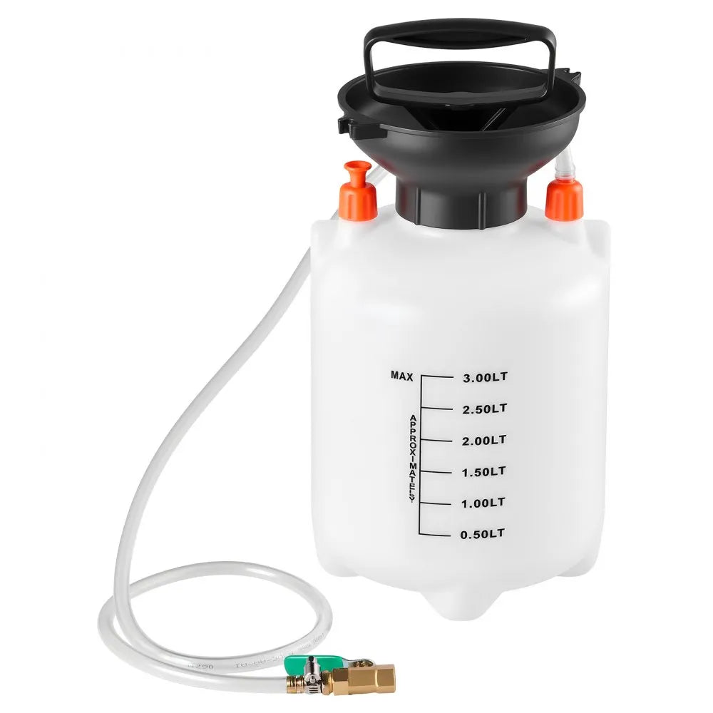 VEVOR Transmission Fluid Pump, 3 L Capacity, Manual Fluid Transfer Pump with 47 in Long Horse & HDPE Tank, Transmission Oil Pump with PTFE Tape, Manual Automotive Oil Filling System for Cars, Boats