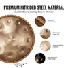 VEVOR Handpan Drum, 22 in & 10 Notes, D Minor Hand Drum, Hand Pan Drum Instrument with Mallets, 432Hz Handpan Stand & Carry Bag, Steel Healing Sound Drum, Percussion Instruments for Adults Beginners