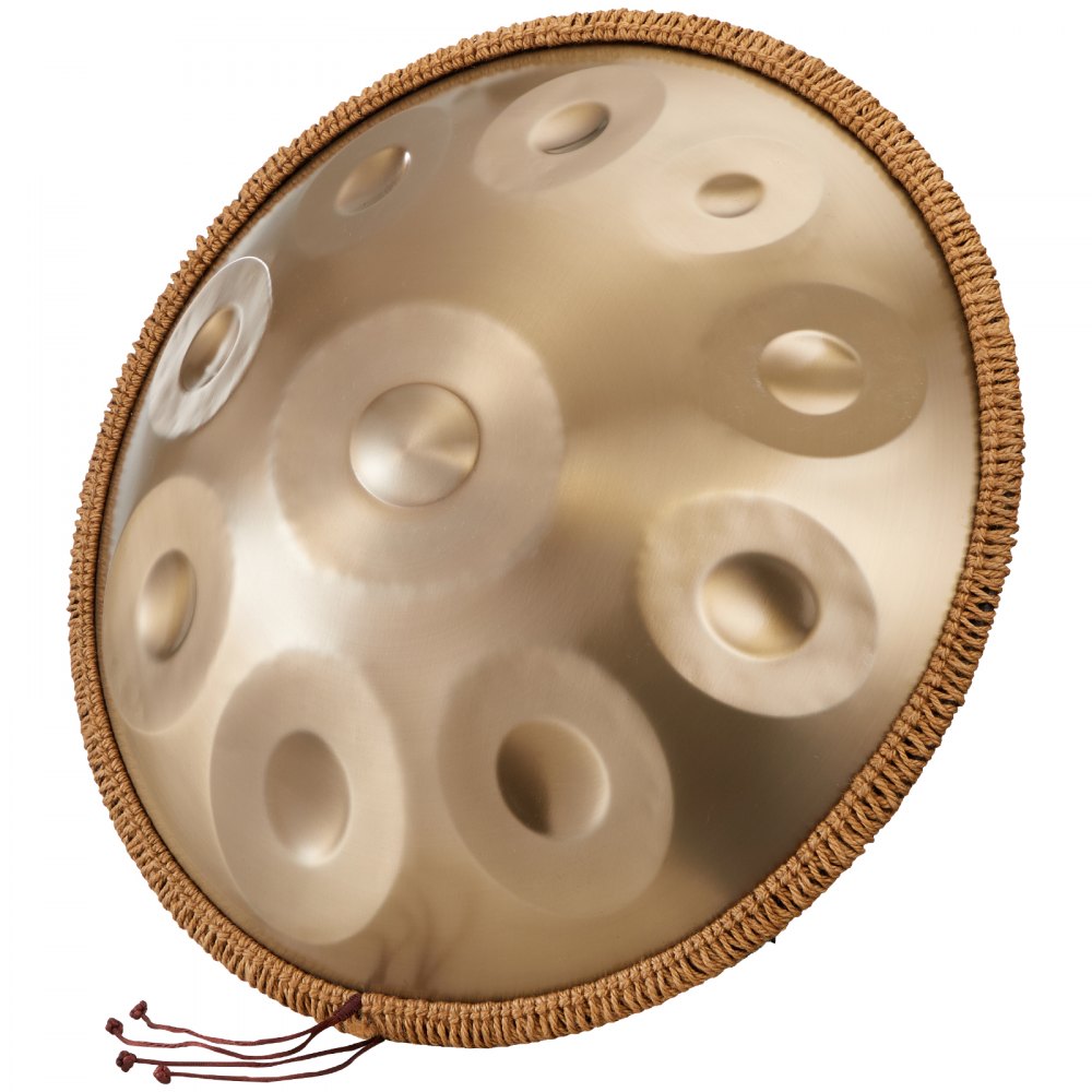 VEVOR Handpan Drum, 22 in & 10 Notes, D Minor Hand Drum, Hand Pan Drum Instrument with Mallets, 432Hz Handpan Stand & Carry Bag, Steel Healing Sound Drum, Percussion Instruments for Adults Beginners