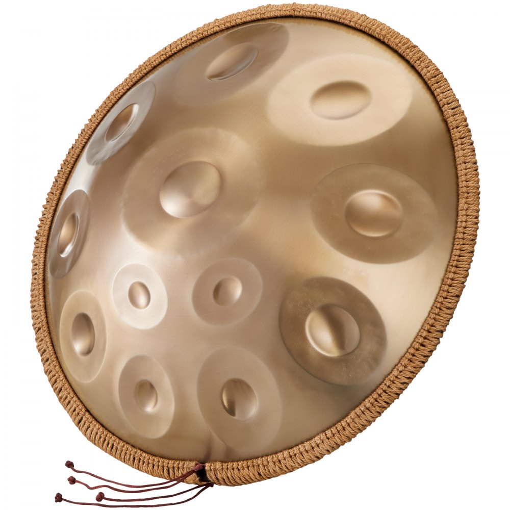 VEVOR Handpan Drum, 22 in & 12 Notes, D Minor Hand Drum, Hand Pan Drum Instrument with Mallets, 440Hz Handpan Stand & Carry Bag, Steel Healing Sound Drum, Percussion Instruments for Adults Beginners