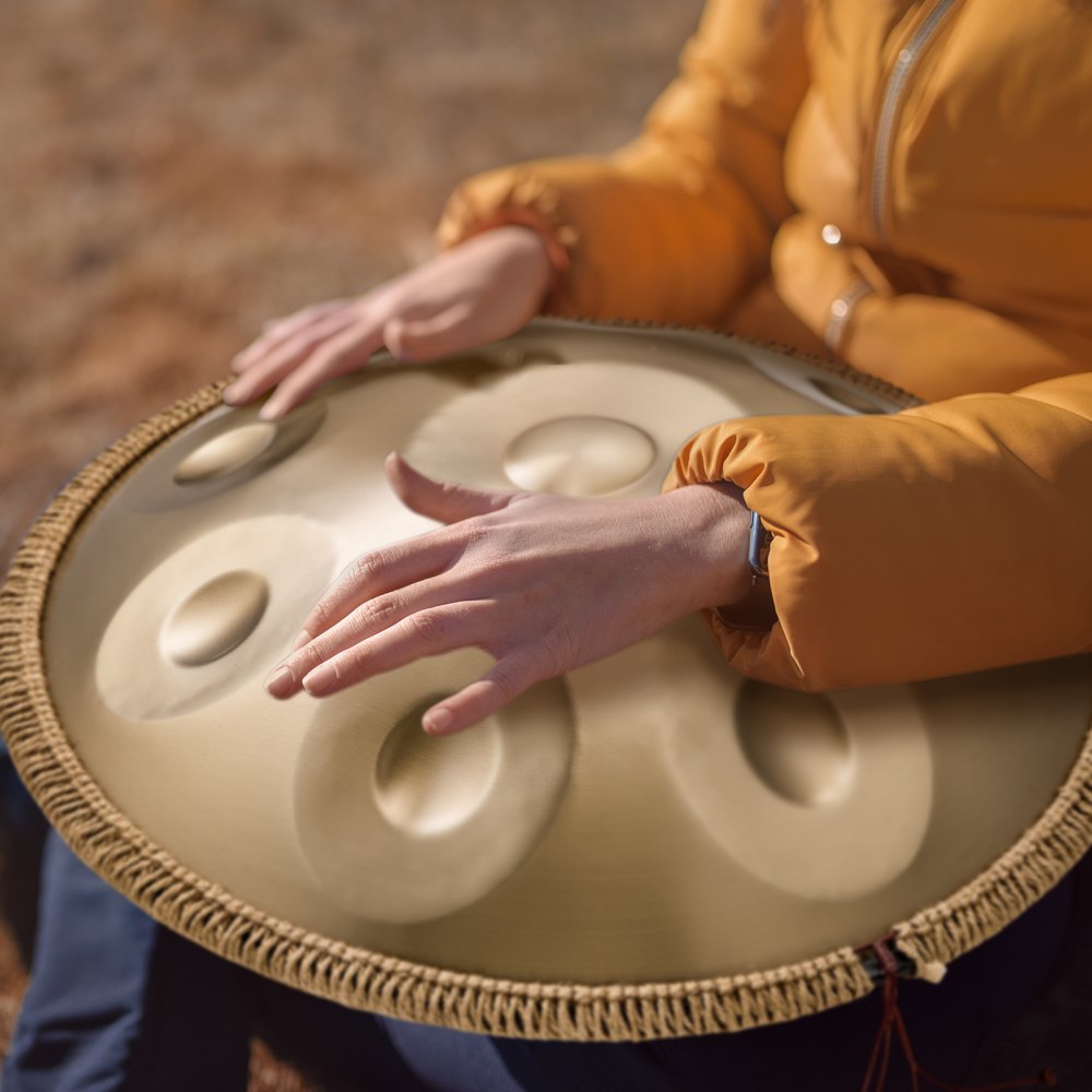 VEVOR Handpan Drum, 22 in & 9 Notes, D Minor Hand Drum, Hand Pan Drum Instrument with Mallets, 440Hz Handpan Stand & Carry Bag, Steel Healing Sound Drum, Percussion Instruments for Adults Beginners
