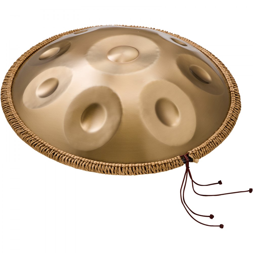 VEVOR Handpan Drum, 22 in & 9 Notes, D Minor Hand Drum, Hand Pan Drum Instrument with Mallets, 440Hz Handpan Stand & Carry Bag, Steel Healing Sound Drum, Percussion Instruments for Adults Beginners