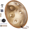 VEVOR Handpan Drum, 22 in & 9 Notes, D Minor Hand Drum, Hand Pan Drum Instrument with Mallets, 440Hz Handpan Stand & Carry Bag, Steel Healing Sound Drum, Percussion Instruments for Adults Beginners