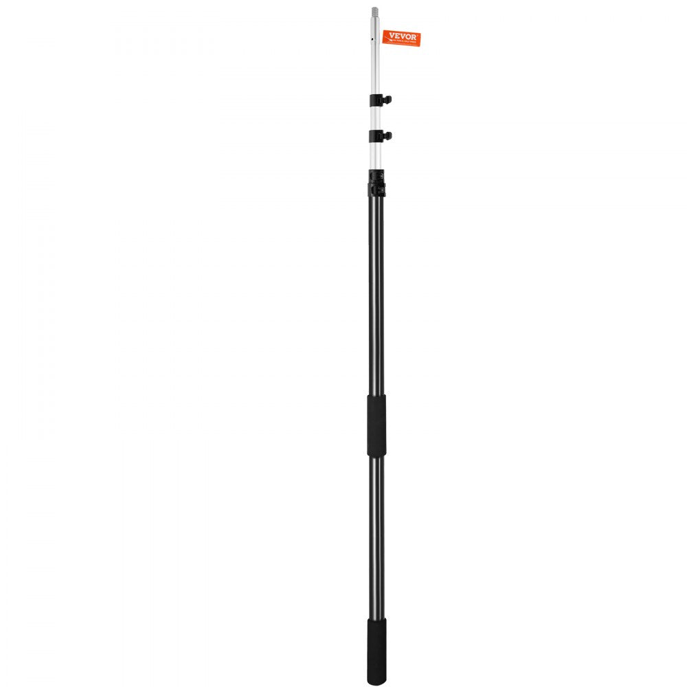 VEVOR Manual Pole Saw, 4.9-20 ft Extendable Tree Pruner, Sharp Steel Blade for High Branches Trimming, with Lightweight Aluminum Alloy Handle and a Chenille Brush, for Pruning Palms and Shrubs