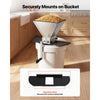 VEVOR Manual Grain Mill, Homebrew Malt Grinder, Adjustable Barley Mill Crusher for Wheat Beer Brewing - with 2 Stainless Steel Rollers, 1.06 Gallon Hopper & Metal Base Plate
