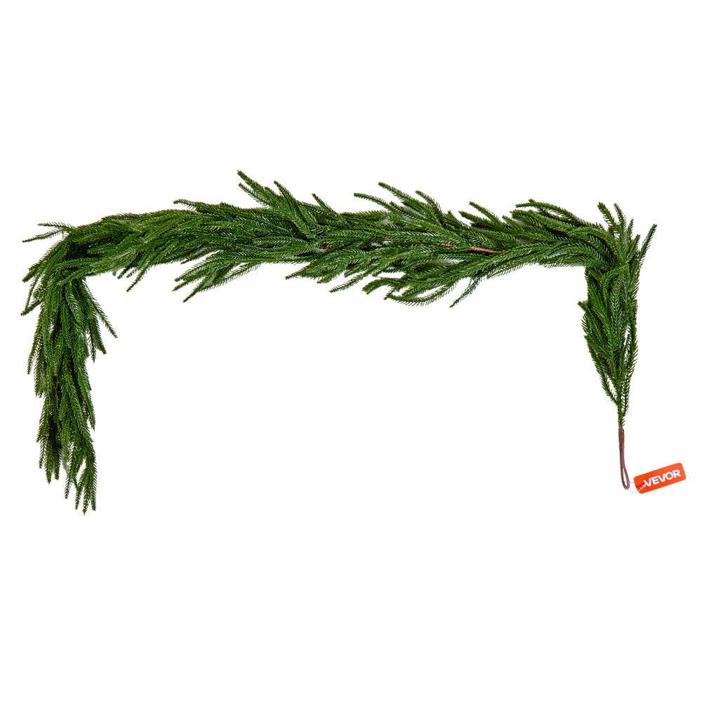 VEVOR Christmas Garland, 5-FT Realistic Norfolk Pine Garland, Evergreen Real Touch Artificial Faux Greenery Garlands, for Holiday Indoor Outdoor Xmas Decoration on Table, Mantel, and Fireplace