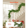 VEVOR Christmas Garland, 6-FT Realistic Norfolk Pine Garland, Evergreen Real Touch Artificial Faux Greenery Garlands, for Holiday Indoor Outdoor Xmas Decoration on Table, Mantel, and Fireplace