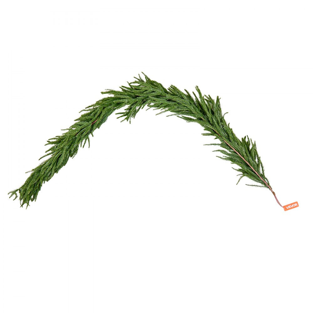 VEVOR Christmas Garland, 6-FT Realistic Norfolk Pine Garland, Evergreen Real Touch Artificial Faux Greenery Garlands, for Holiday Indoor Outdoor Xmas Decoration on Table, Mantel, and Fireplace