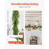 VEVOR Christmas Garland, 9-FT Realistic Norfolk Pine Garland, Evergreen Real Touch Artificial Faux Greenery Garlands, for Holiday Indoor Outdoor Xmas Decoration on Table, Mantel, and Fireplace