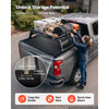 VEVOR Retractable Tonneau Cover 5.8FT Hard Truck Bed Cover Manual Retract, Compatible with 2007-2026 Silverado/Sierra 1500 5.8FT Bed (69.3"), Waterproof Aluminum Frame, T-Slot & Lock Key for Trips