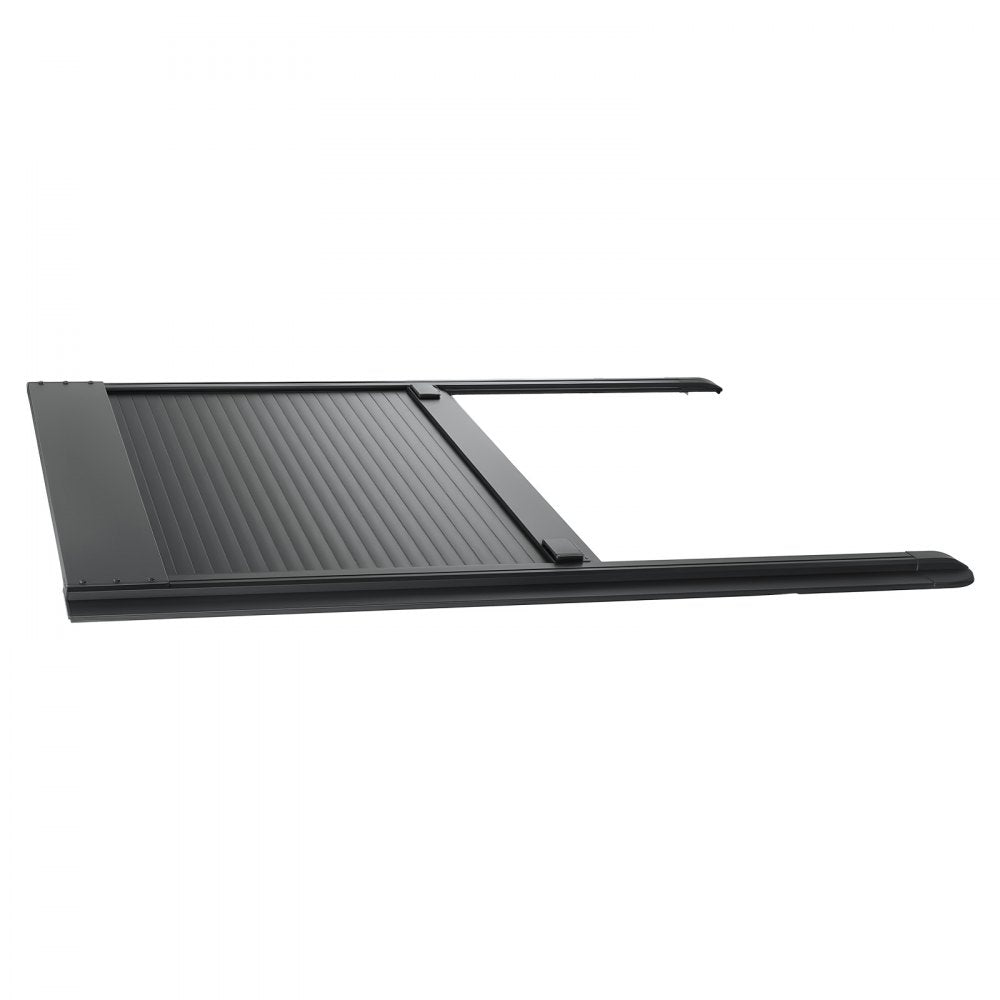 VEVOR Retractable Tonneau Cover 5.5FT Hard Truck Bed Cover Manual Retract, Compatible with 2015-2026 F-150 5.5FT Bed (67.1"), Waterproof Aluminum Frame, T-Slot & Double Lock Key for Outdoor Trips
