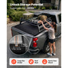 VEVOR Retractable Tonneau Cover 6.9FT Hard Truck Bed Cover Manual Retract, Compatible with 2020-2026 Chevy/GMC Silverado/Sierra 2500/3500HD 6.9FT Bed (82.2"), Waterproof Aluminum, Lock Key for Trips