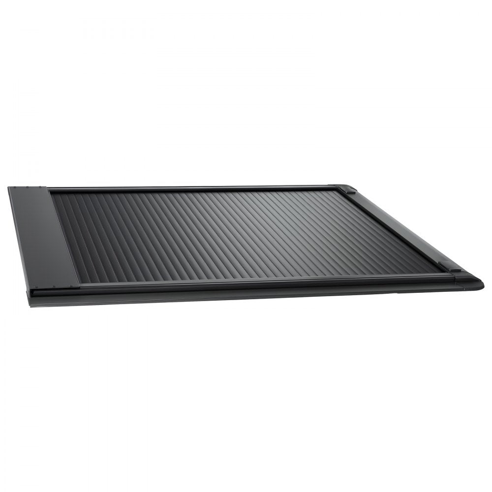 VEVOR Retractable Tonneau Cover 5.5FT Hard Truck Bed Cover Manual Retract, Compatible with 2022-2026 Toyota Tundra Crew Cab with Deck Rail System 5.5FT Bed (66.7"), Waterproof Aluminum, Lock for Trips
