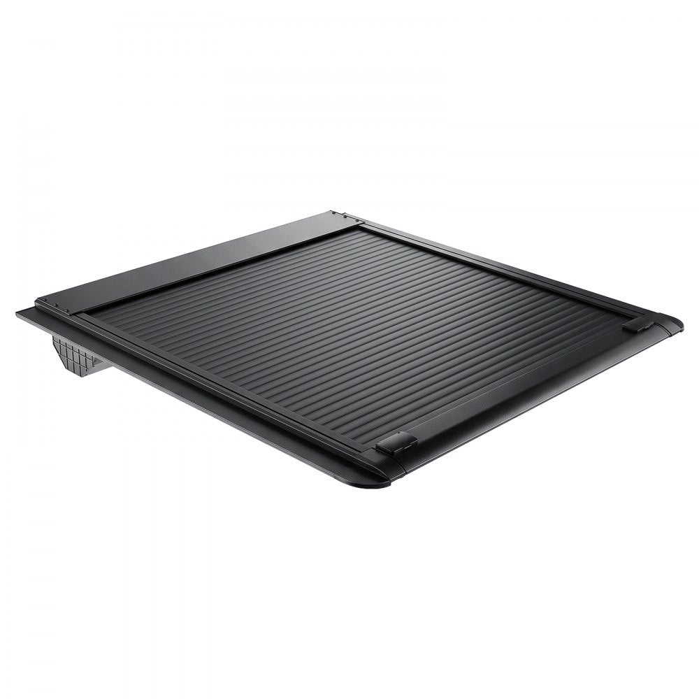 VEVOR Retractable Tonneau Cover 5.5FT Hard Truck Bed Cover Manual Retract, Compatible with 2022-2026 Toyota Tundra Crew Cab with Deck Rail System 5.5FT Bed (66.7"), Waterproof Aluminum, Lock for Trips