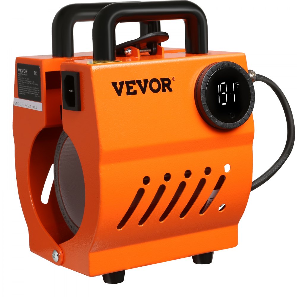 VEVOR Mug Heat Press, 11oz-15oz Coffee Mugs Tumblers, Mini Cup Press Machine, DIY Sublimation Blanks, Handheld Lightweight Presser as Holiday Gift Present, with Tape Gloves Accessories