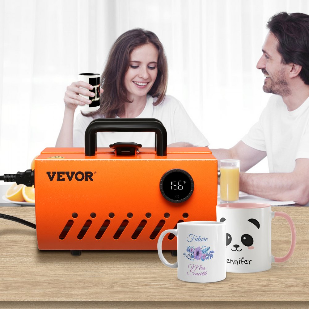VEVOR Mug Heat Press Machine, 30oz Tumbler Heat Press, Sublimation Transfer 11-15oz 16-25oz 30oz Straight Skinny Tumblers, Cup Heat Press with Heat-resist Gloves, Tape, DIY Ceramic Mugs Glasses