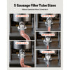 VEVOR Manual Sausage Stuffer, 11 LBS / 5 L Vertical Meat Stuffer, Heavy Duty Sausage Casing Meat Stuffing Machine, Dual-Speed Stainless Steel Filler with 5 Filling Tubes, for Commercial and Home Use