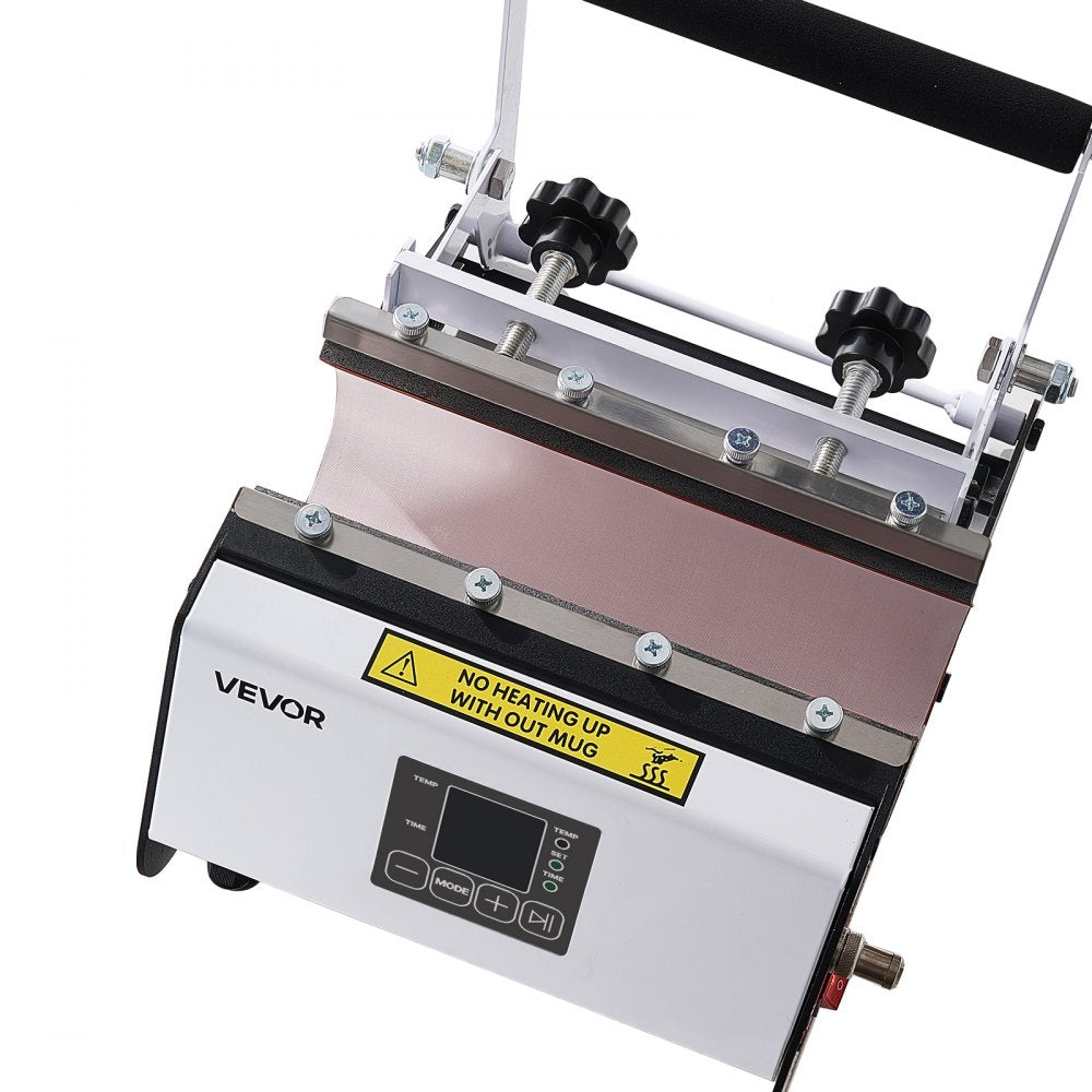 VEVOR Tumbler Heat Press Machine, 11-30 oz Mug Press, Fast and Even Heating, with Tape and Gloves, Easy Temp and Time Setting, Heat Transfer for Sublimation Tumblers, Cups, Mugs, Black and White