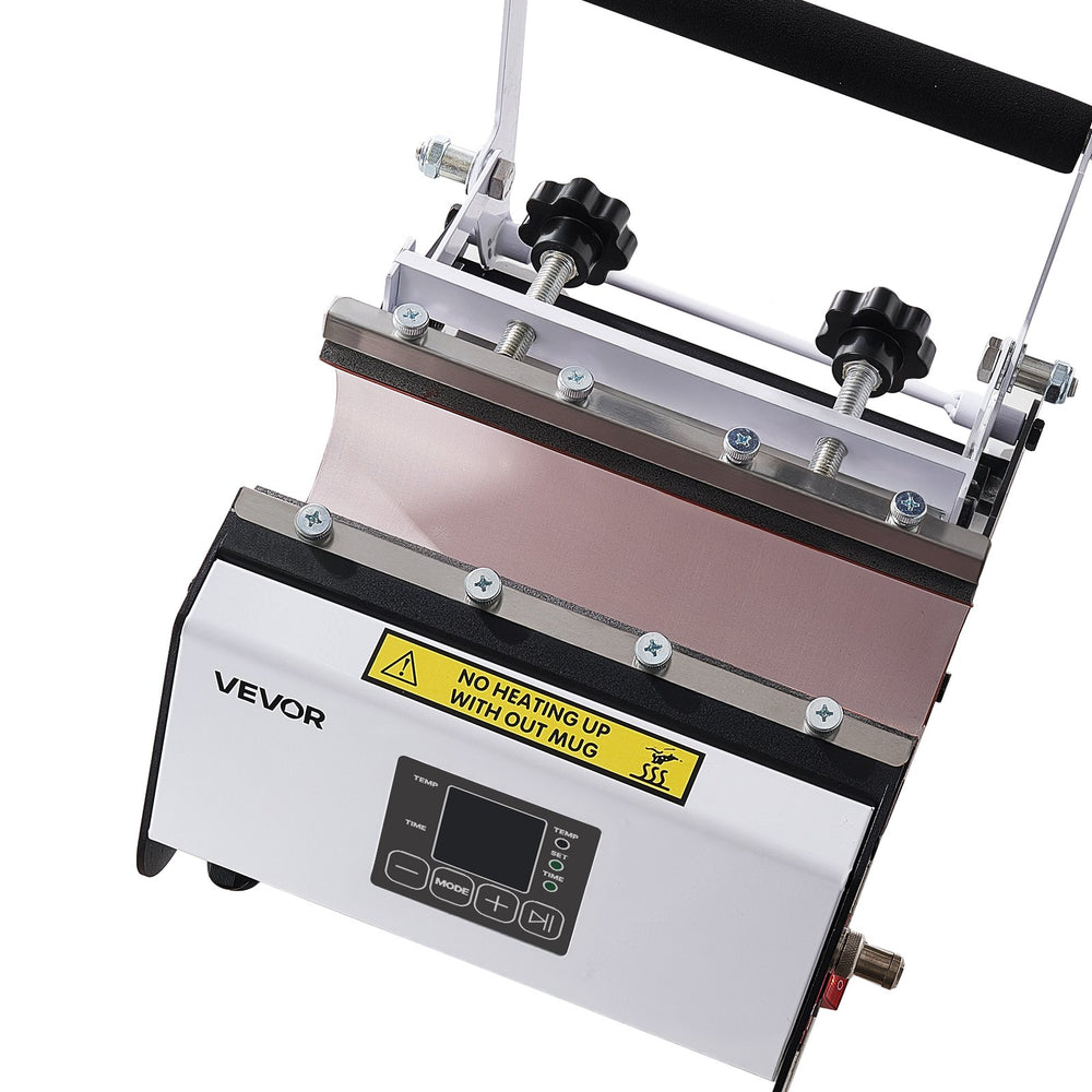 VEVOR Tumbler Heat Press Machine, 11-30 oz Mug Press, Fast and Even Heating, with Tape and Gloves, Easy Temp and Time Setting, Heat Transfer for Sublimation Tumblers, Cups, Mugs, Black and White