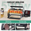 VEVOR Tumbler Heat Press Machine, 11-30oz Mug Press, Heat Up Fast and Even, Tumbler Press with Sublimation Paper, Tape and Gloves, Temp and Time Setting, for Sublimation Tumblers, Cups, Mugs, Black