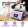 VEVOR Tumbler Heat Press Machine, 11-30oz Mug Press, Heat Up Fast and Even, Tumbler Press with Sublimation Paper, Tape and Gloves, Temp and Time Setting, for Sublimation Tumblers, Cups, Mugs, Purple